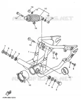 BRAS OSCILLANT / AMORTISSEUR pour Yamaha XVS650 de 1997