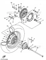 ROUE ARRIERE pour Yamaha XVS650 de 1997