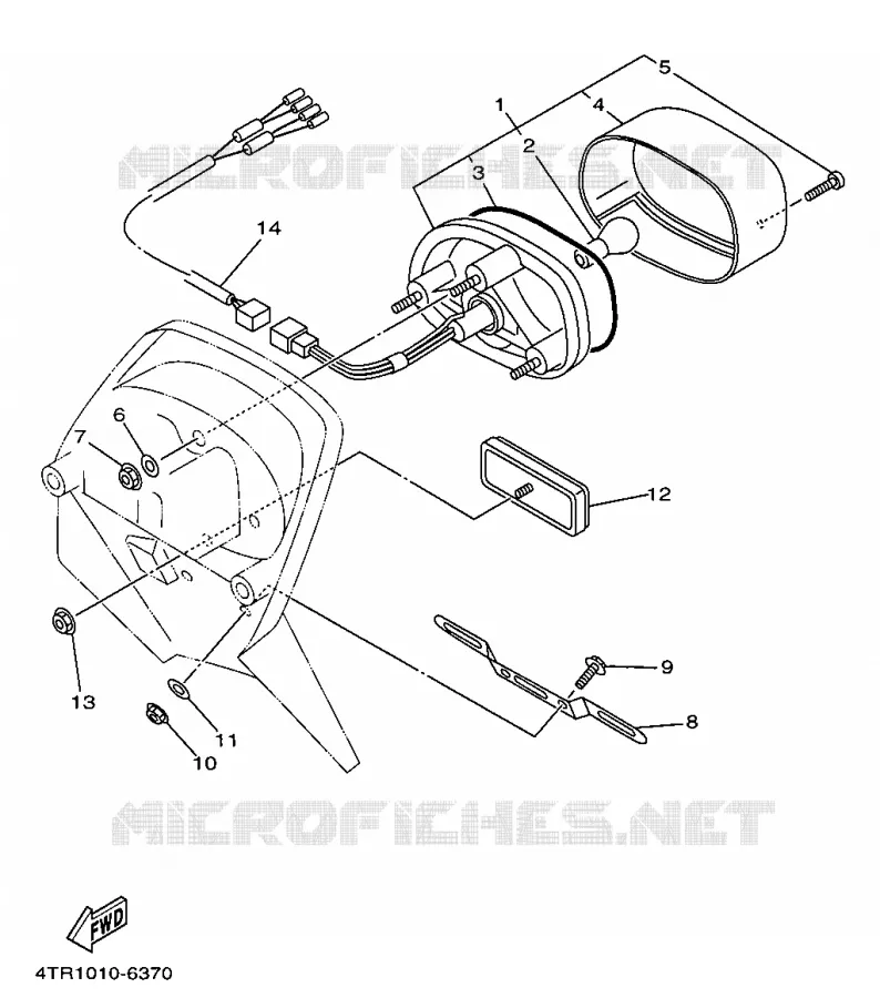 FEU ARRIERE Yamaha MOTO 650 1997 DRAGSTAR  XVS650