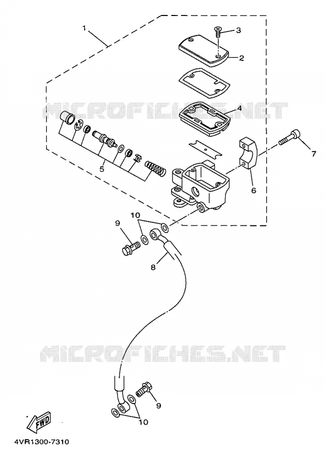 MAITRE CYLINDRE AVANT Yamaha MOTO 650 1997 DRAGSTAR  XVS650