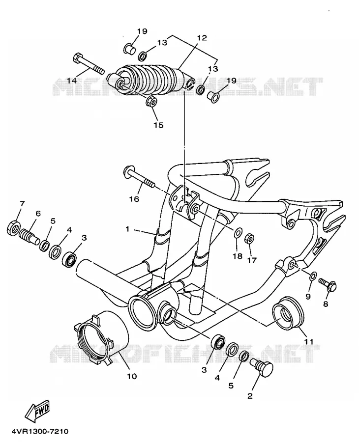 BRAS OSCILLANT / AMORTISSEUR Yamaha MOTO 650 1997 DRAGSTAR  XVS650