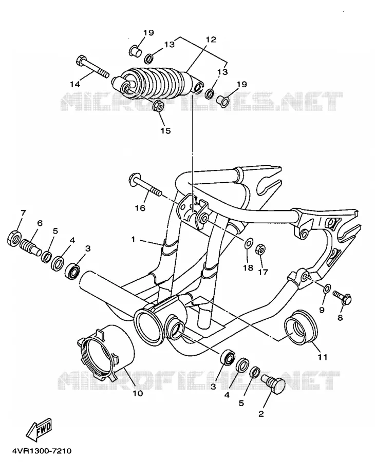 BRAS OSCILLANT / AMORTISSEUR Yamaha MOTO 650 1998 DRAGSTAR  XVS650