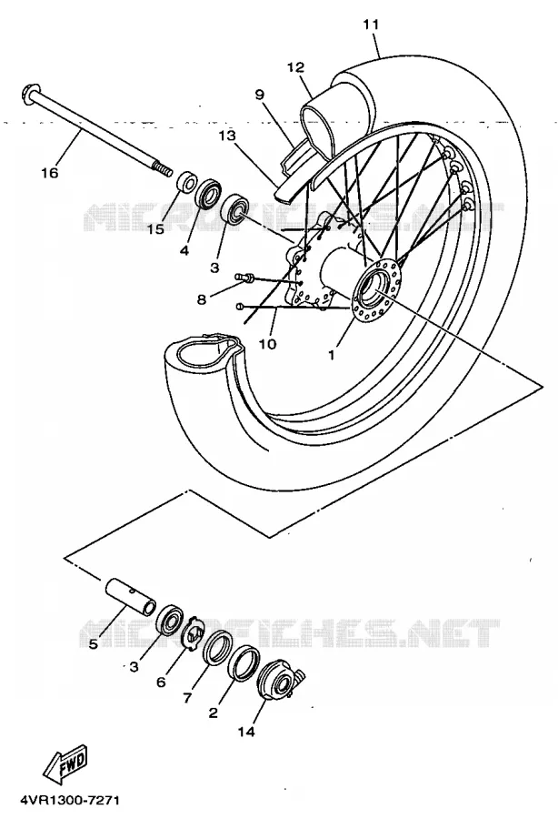 ROUE AVANT Yamaha MOTO 650 1998 DRAGSTAR  XVS650