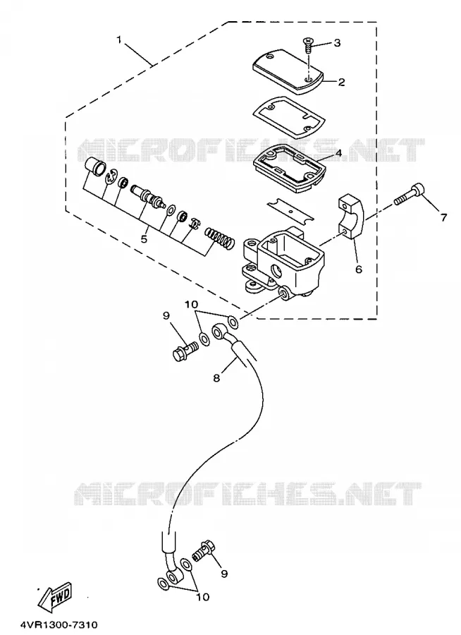 MAITRE CYLINDRE AVANT Yamaha MOTO 650 1998 DRAGSTAR  XVS650