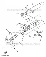 ECHAPPEMENT pour Yamaha XVS650 de 1999