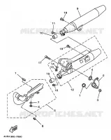 ECHAPPEMENT pour Yamaha XVS650 de 1999