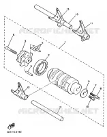 BARILLET DE SELECTION / FOURCHETTES pour Yamaha XVS650 de 1999