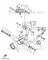 BRAS OSCILLANT / AMORTISSEUR pour Yamaha XVS650 de 1999