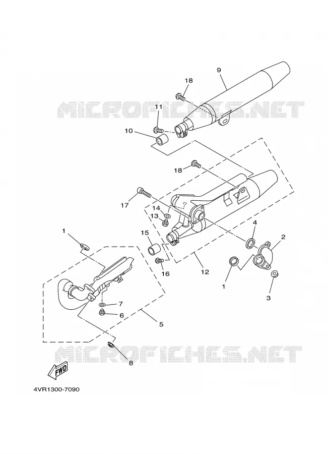 ECHAPPEMENT Yamaha MOTO 650 2000 DRAGSTAR  XVS650