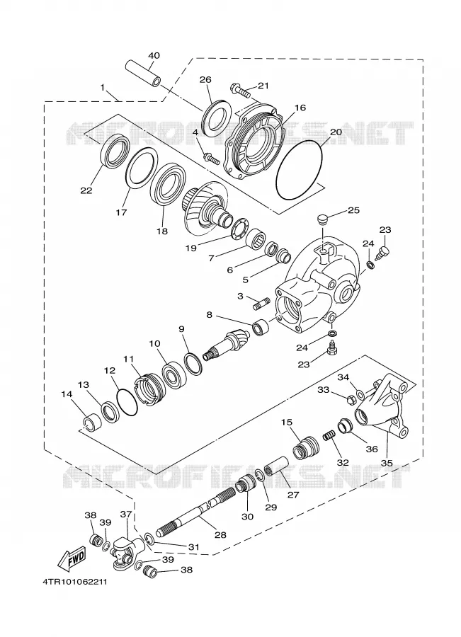 CARDAN / COUPLE CONIQUE Yamaha MOTO 650 2000 DRAGSTAR  XVS650