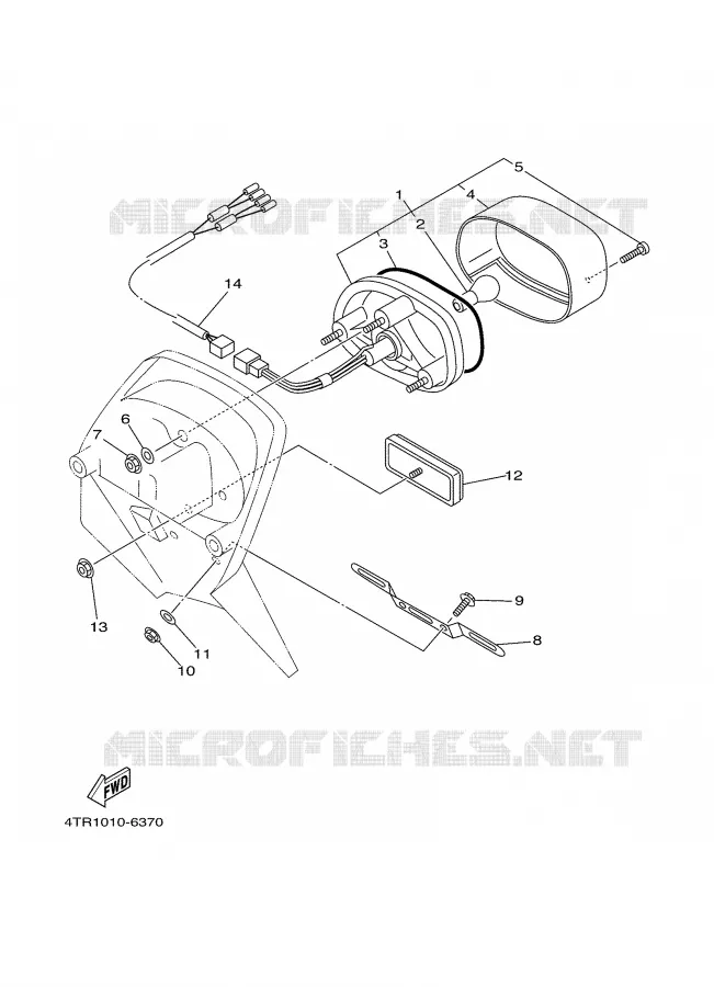 FEU ARRIERE Yamaha MOTO 650 2000 DRAGSTAR  XVS650