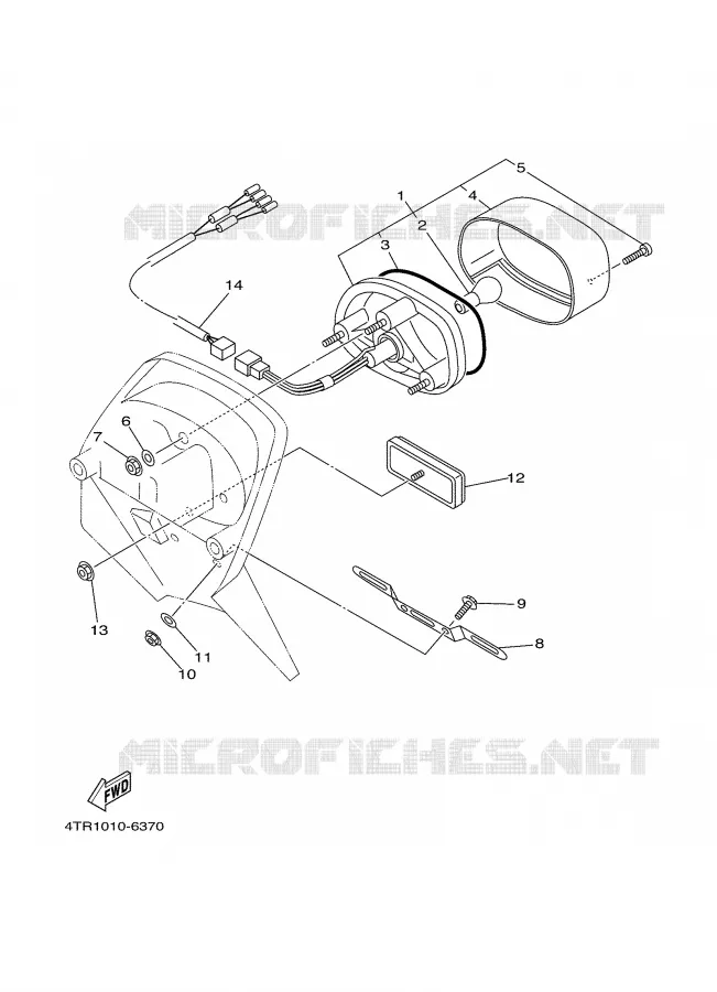 FEU ARRIERE Yamaha MOTO 650 2001 DRAGSTAR  XVS650