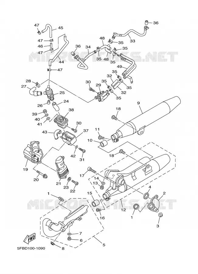 ECHAPPEMENT Yamaha MOTO 650 2001 DRAGSTAR  XVS650