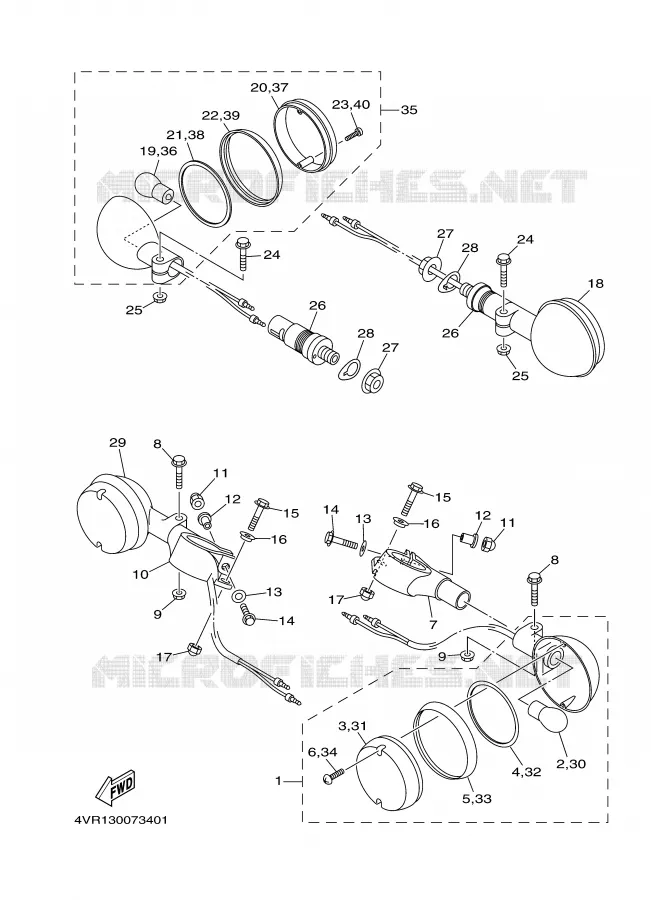 CLIGNOTANT Yamaha MOTO 650 2001 DRAGSTAR  XVS650