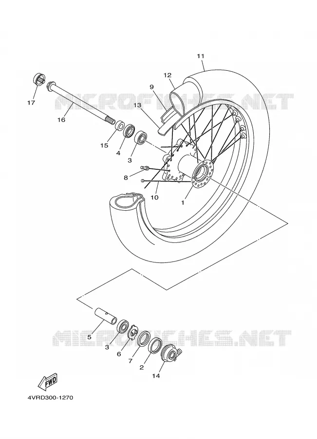 ROUE AVANT Yamaha MOTO 650 2002 DRAGSTAR  XVS650