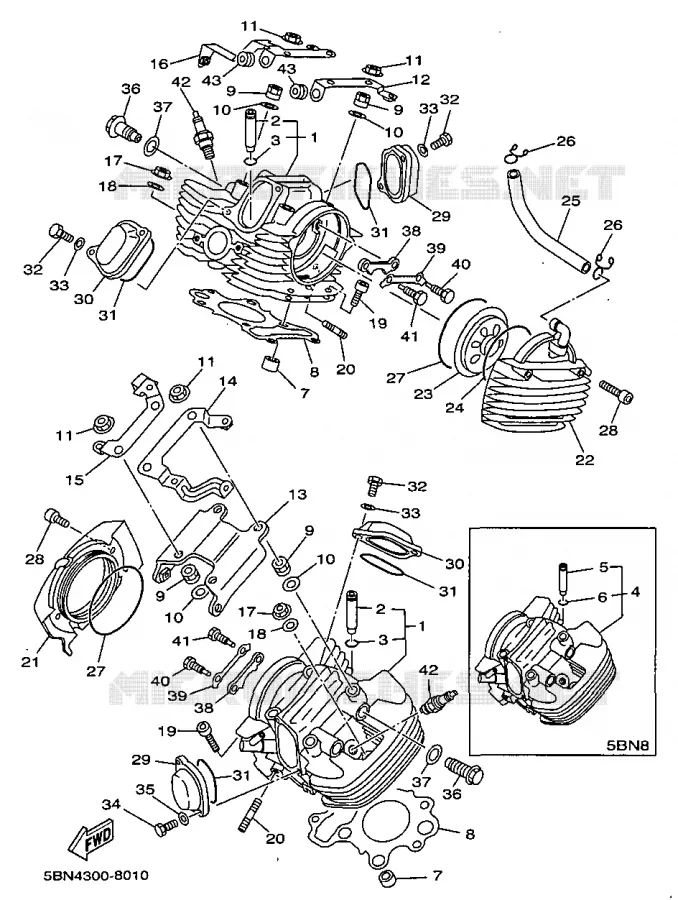 CULASSE Yamaha MOTO 650 1998 DRAGSTAR  XVS650A
