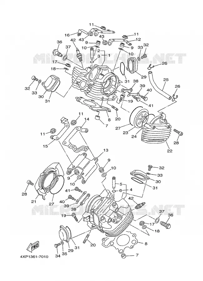 CULASSE Yamaha MOTO 650 2000 DRAGSTAR  XVS650A