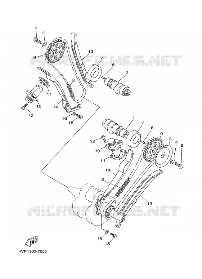 ARBRE A CAMES / CHAINE DE DISTRIBUTION Yamaha MOTO 650 2000 DRAGSTAR  XVS650A