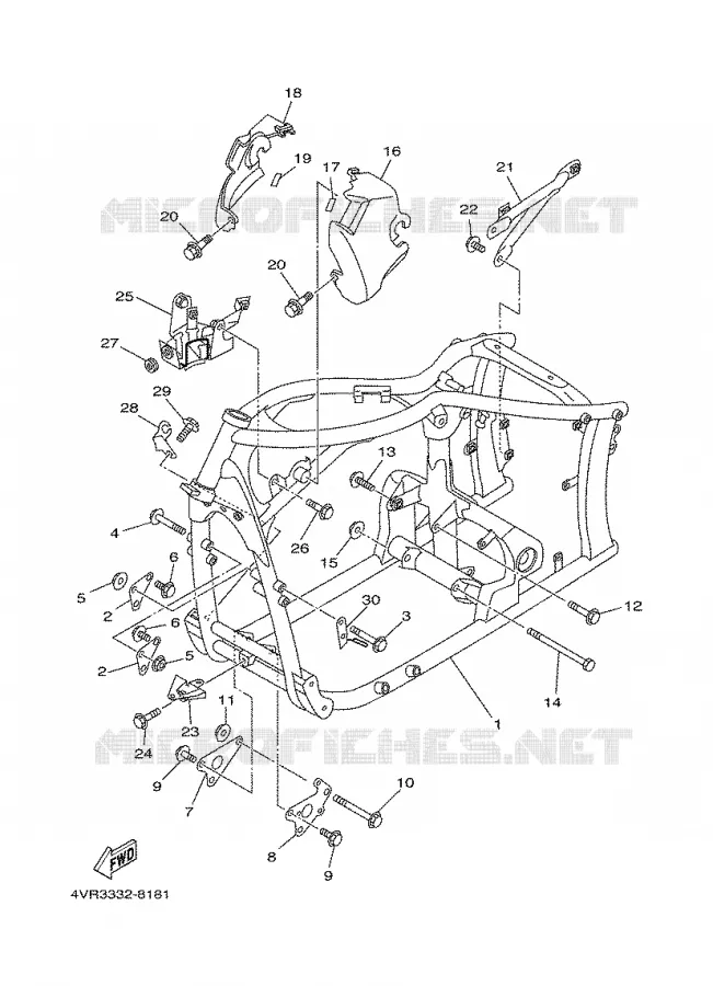 CADRE Yamaha MOTO 650 2000 DRAGSTAR  XVS650A