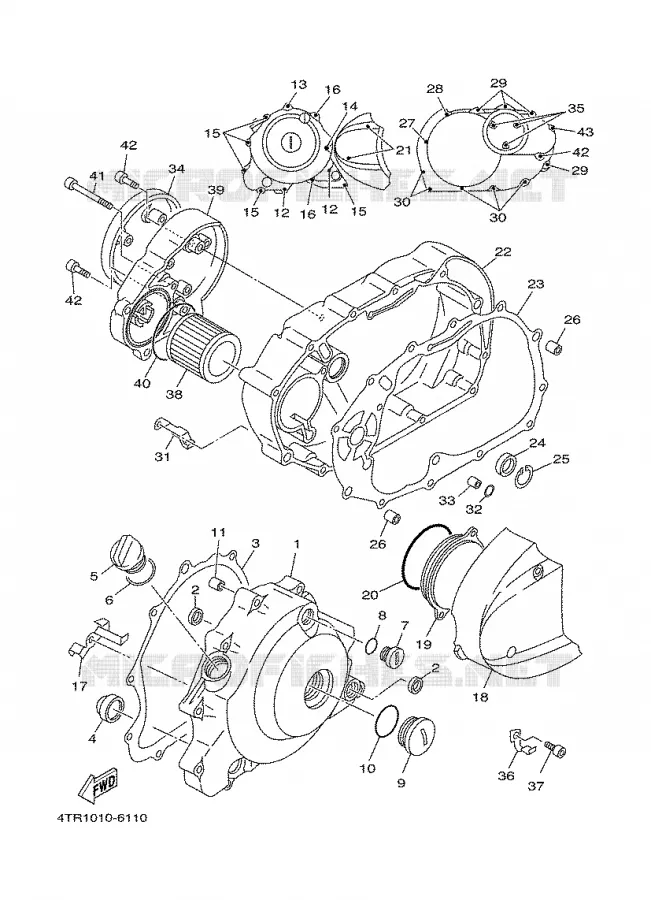 CARTER - MOTEUR 1 Yamaha MOTO 650 2000 DRAGSTAR  XVS650A