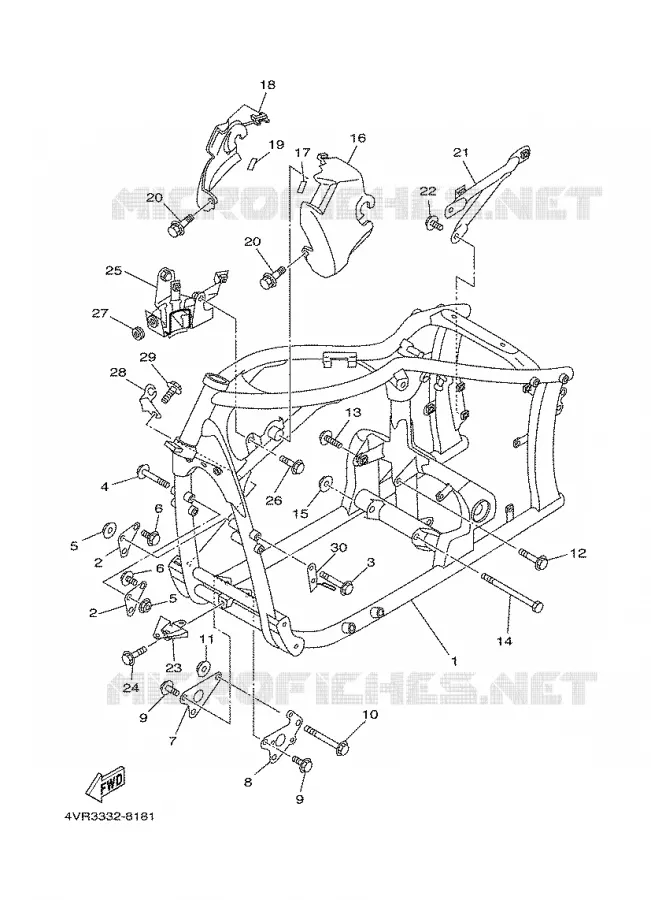 CADRE Yamaha MOTO 650 2000 DRAGSTAR  XVS650A
