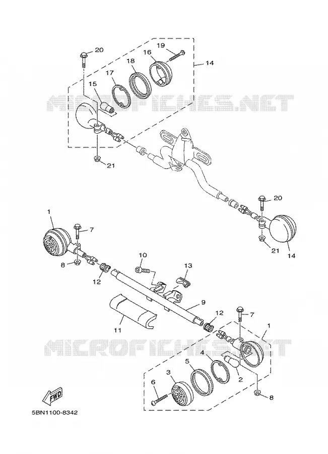 CLIGNOTANT Yamaha MOTO 650 2000 DRAGSTAR  XVS650A