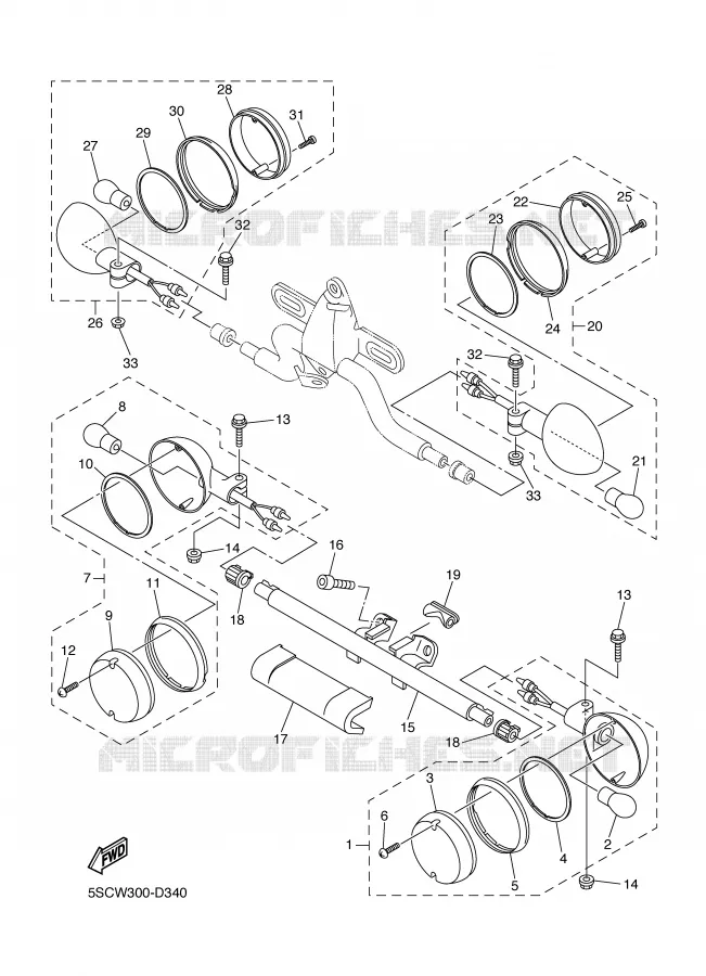 CLIGNOTANT Yamaha MOTO 650 2000 DRAGSTAR  XVS650A