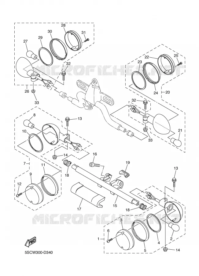 CLIGNOTANT Yamaha MOTO 650 2002 DRAGSTAR  XVS650A