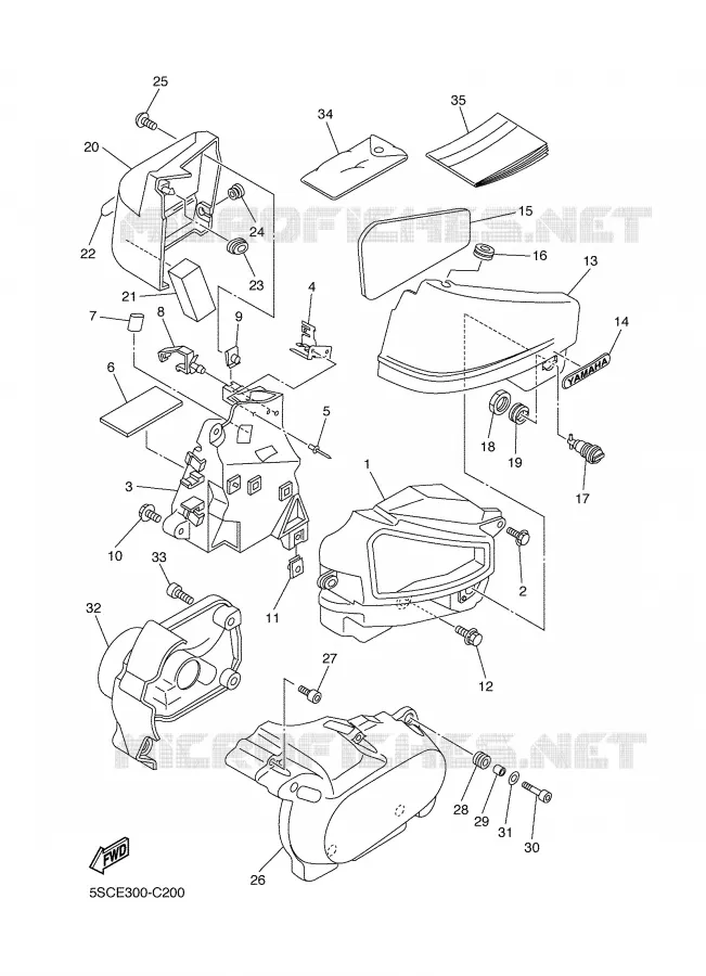 COUVERCLE LATERAL Yamaha MOTO 650 2004 DRAGSTAR  XVS650A