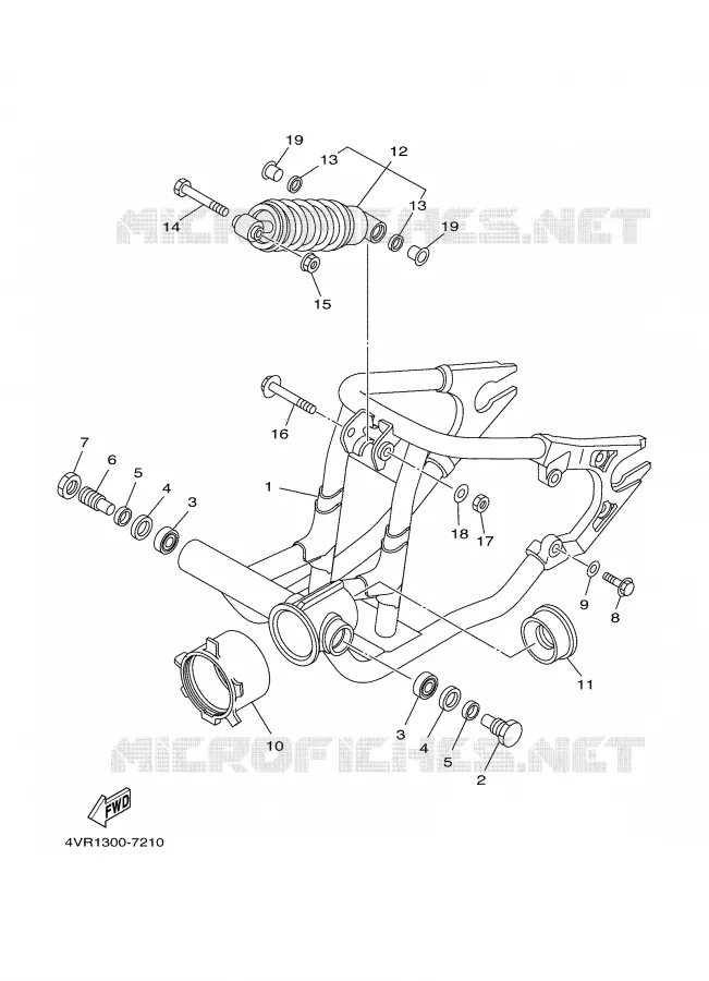 BRAS OSCILLANT / AMORTISSEUR Yamaha MOTO 650 2004 DRAGSTAR  XVS650A