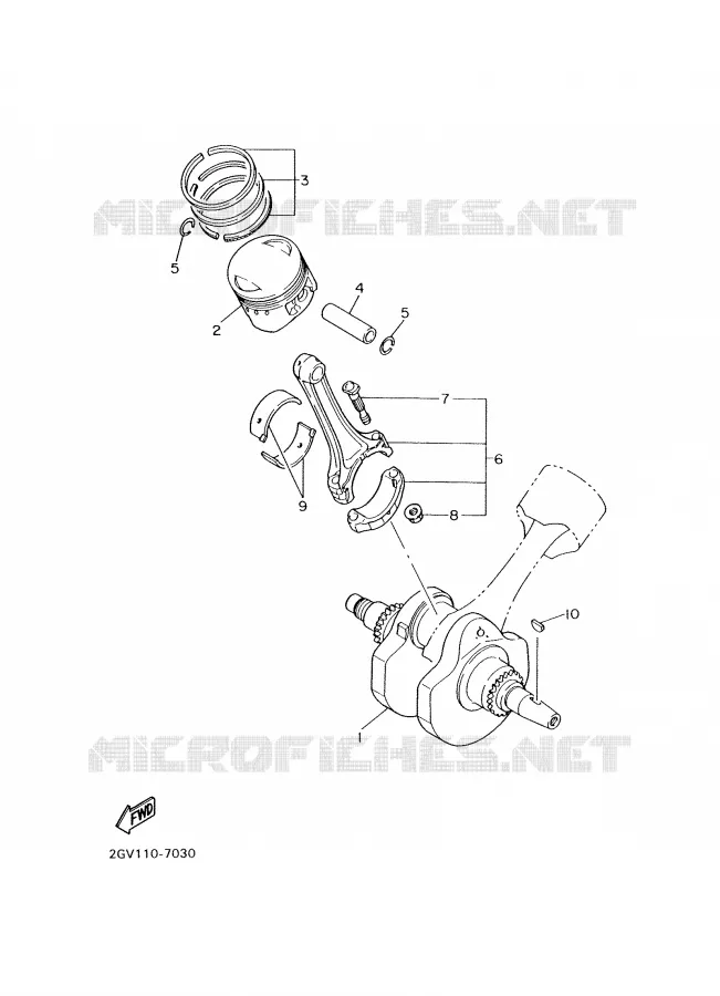 VILEBREQUIN / PISTON Yamaha MOTO 650 2005 DRAGSTAR  XVS650A