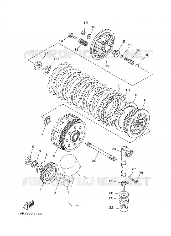 EMBRAYAGE DE DEMARREUR Yamaha MOTO 650 2005 DRAGSTAR  XVS650A