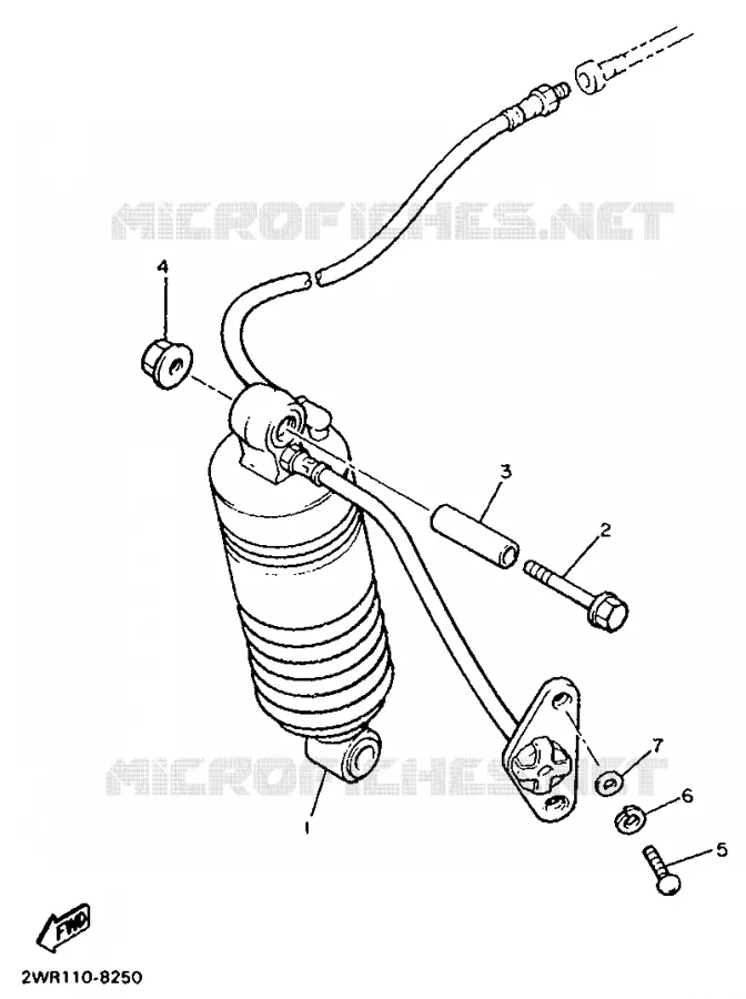 SUPPORT ARRIERE Yamaha MOTO 1300 1988 ROYALE VENTURE  XVZ12TD