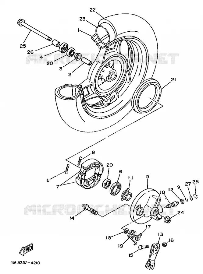 ROUE AVANT Yamaha SCOOTER 50 1994 YA  YA50R