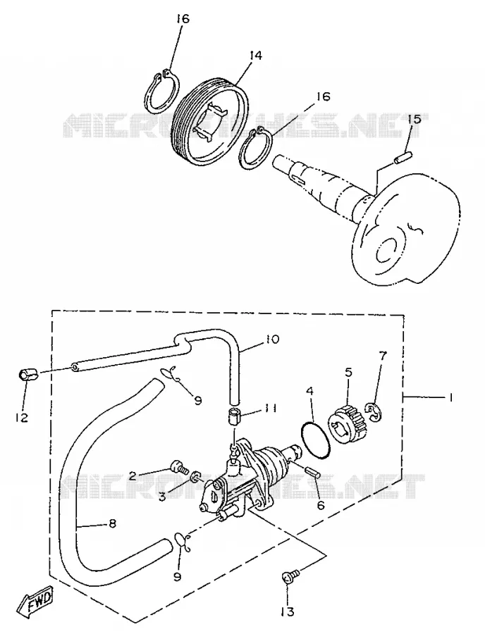 POMPE A HUILE Yamaha SCOOTER 50 1996 YA  YA50R