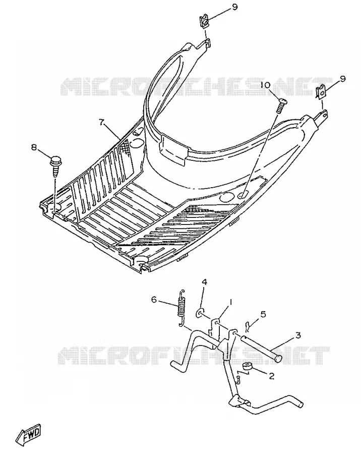SUPPORT / REPOSE PIEDS Yamaha SCOOTER 50 1996 YA  YA50R