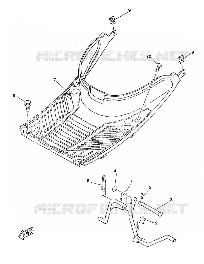 SUPPORT / REPOSE PIEDS Yamaha SCOOTER 50 1996 YA  YA50R