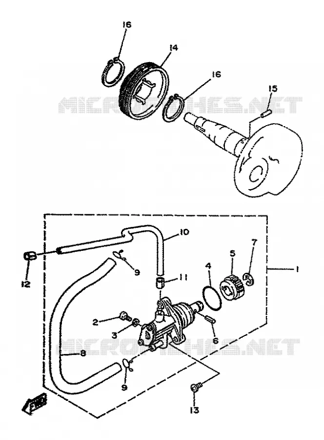 POMPE A HUILE Yamaha SCOOTER 50 1995 YA  YA50R AXIS