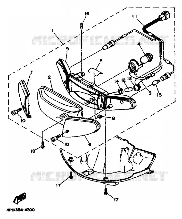 PHARE  Yamaha SCOOTER 50 1994 YA  YA50R FORTE