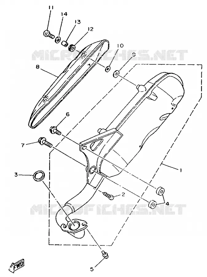 ECHAPPEMENT Yamaha SCOOTER 50 1996 YA  YA50S