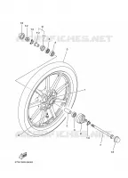 ROUE AVANT pour Yamaha YB125SPD de 2008