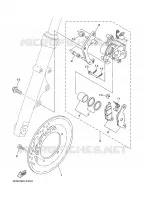 ETRIER DE FREIN AVANT pour Yamaha YB125SPD de 2008