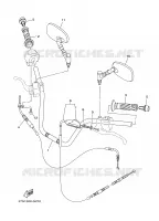 GUIDON ET CABLES pour Yamaha YB125SPD de 2008
