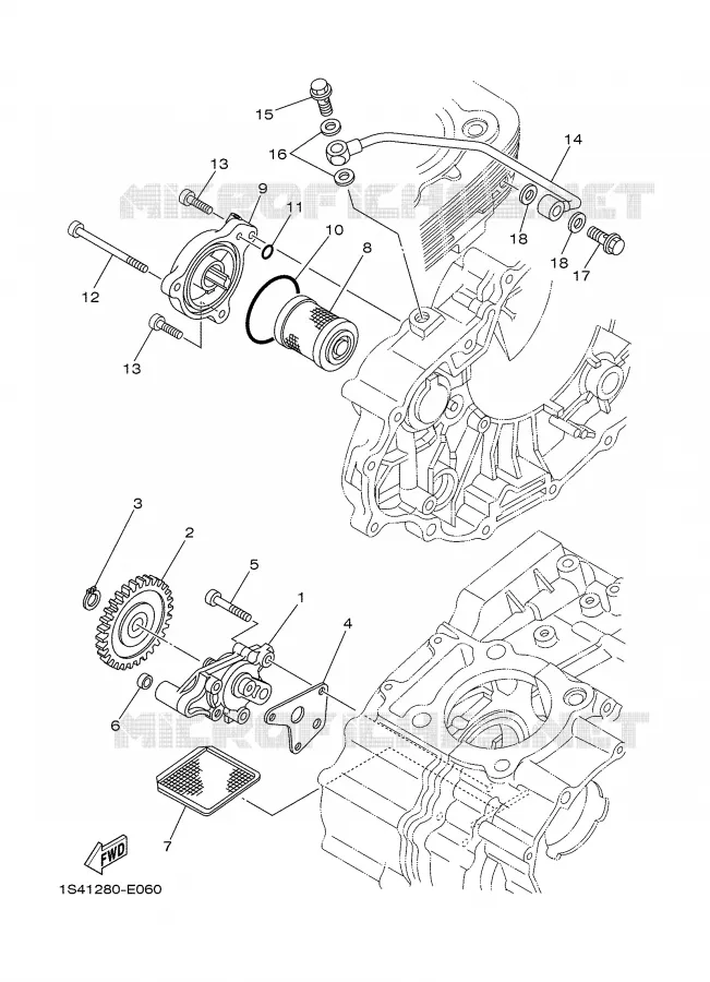 POMPE A HUILE Yamaha MOTO 250 2007 YBR  YBR250