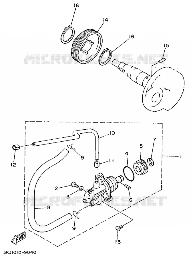 POMPE A HUILE Yamaha SCOOTER 50 1992 EVOLIS  YE50