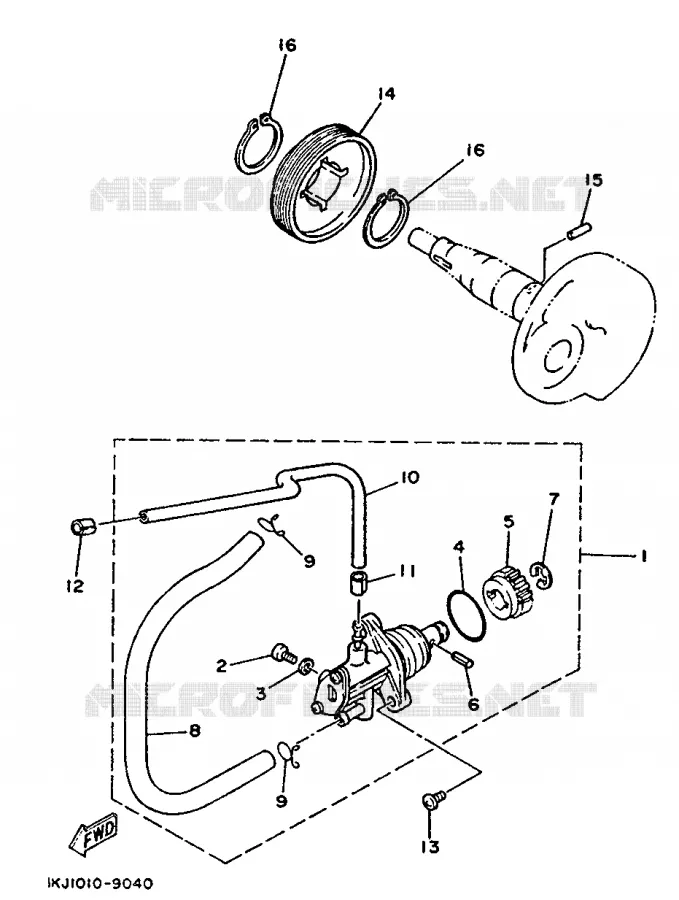 POMPE A HUILE Yamaha SCOOTER 50 1993 EVOLIS  YE50