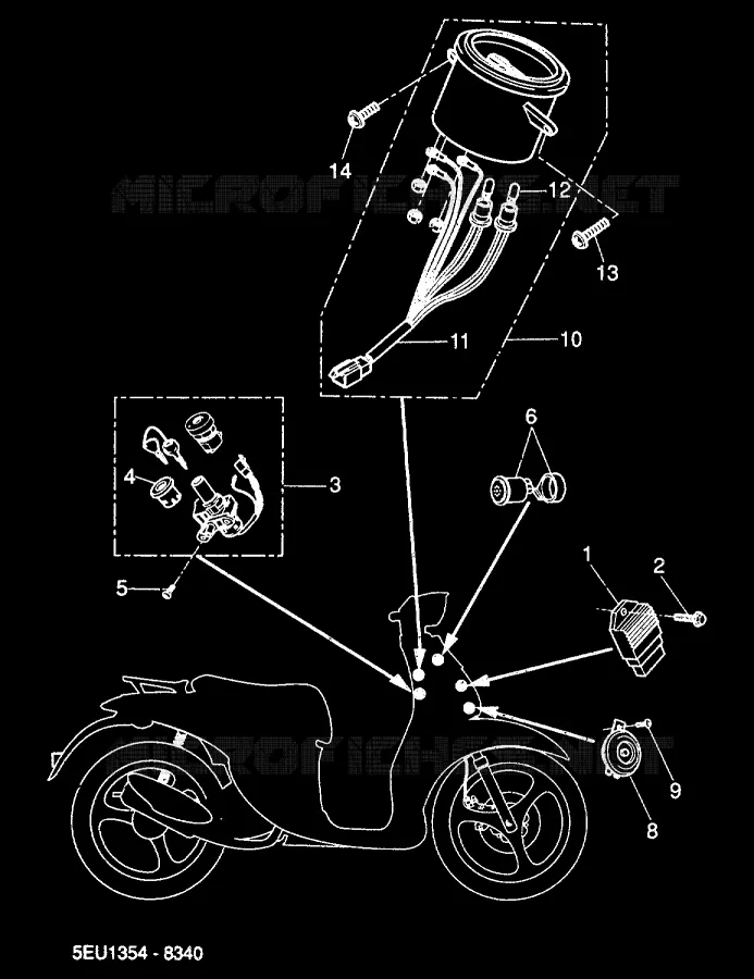 ELECTRIQUE 1 Yamaha SCOOTER 50 2000 FLIPPER  YH50