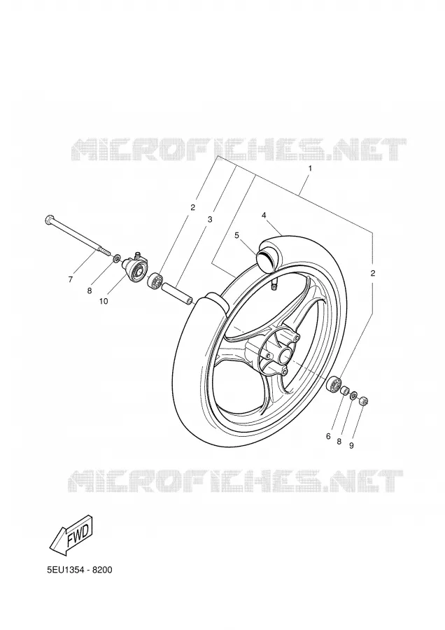 ROUE AVANT Yamaha SCOOTER 50 2002 FLIPPER  YH50