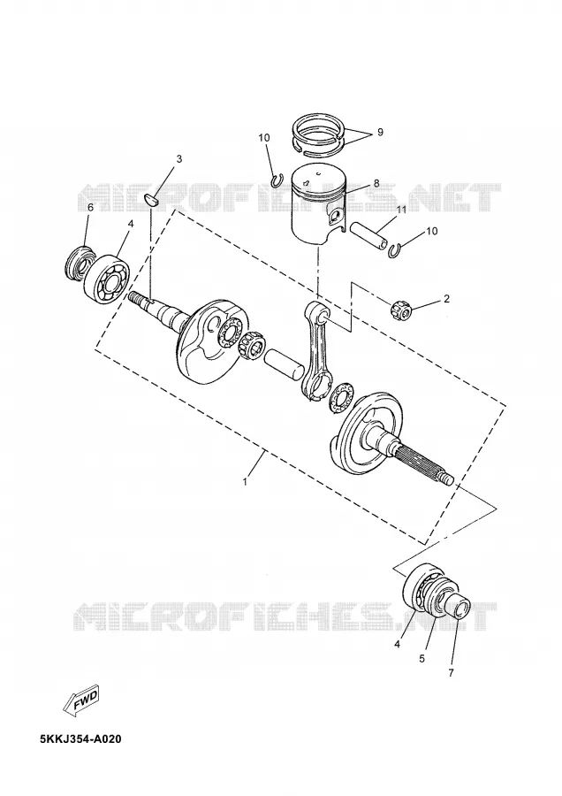 VILEBREQUIN / PISTON Yamaha SCOOTER 100 2003 NEO'S  YN100