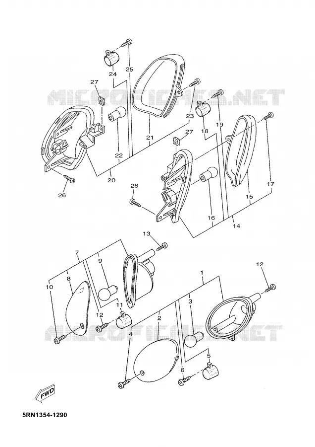 CLIGNOTANT Yamaha SCOOTER 50 2002 YN  YN50